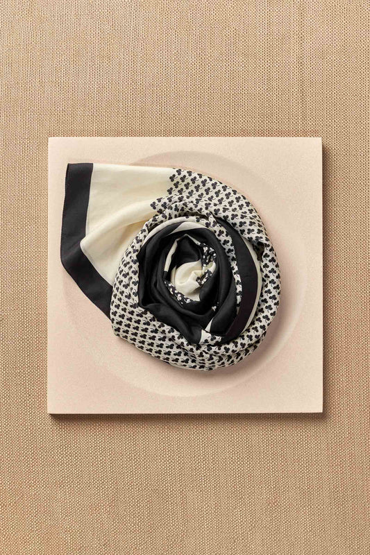 Silk Noorein Scarf – Black