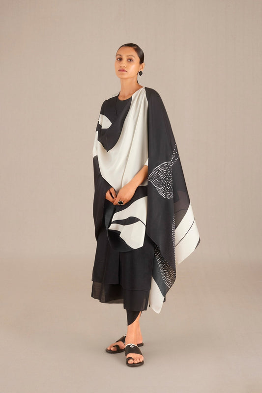 Chanderi Azmi Kurta set – Black