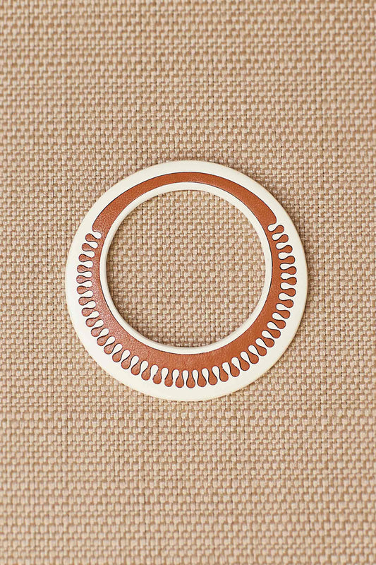 Faux Leather Ivaana Bangle – Orange