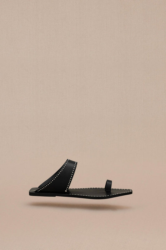 Faux Leather Ceri Slip Ons – Black