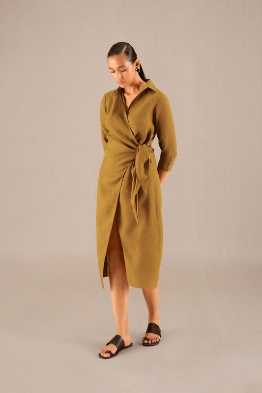 Linen Isla Dress – Yellow