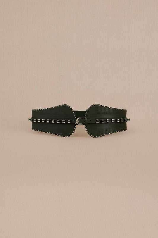 Leather Faye Belt – Green