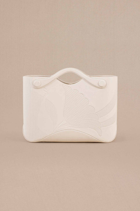 Faux Leather Siena Tote Bag – Ivory