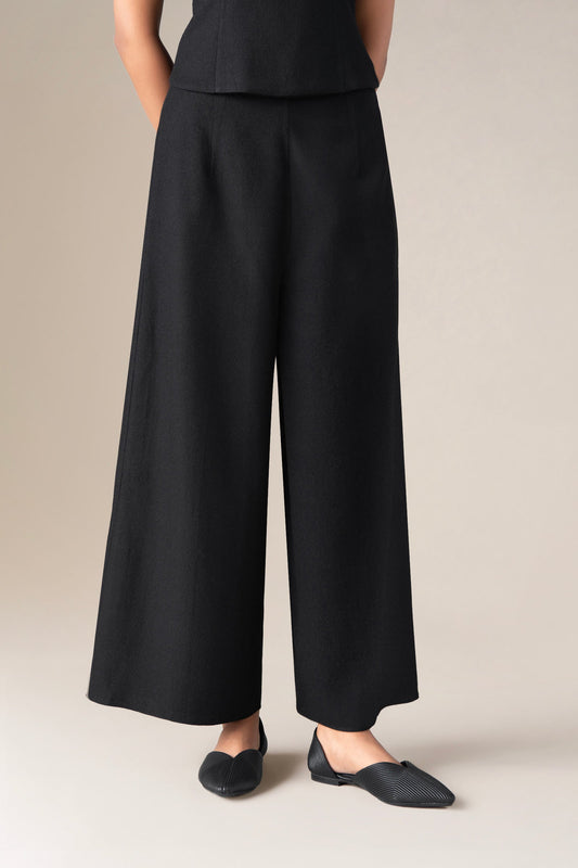 Wool Alba Palazzo – Black