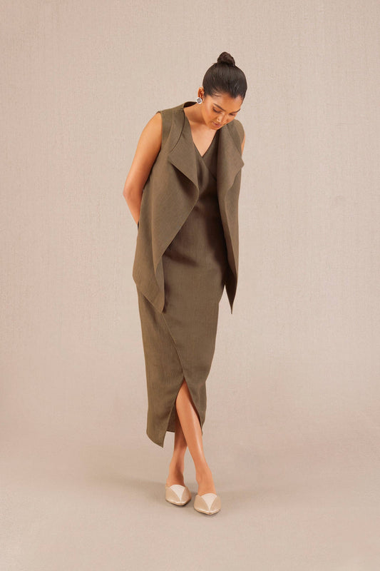Linen Mila Jacket Set – Beige