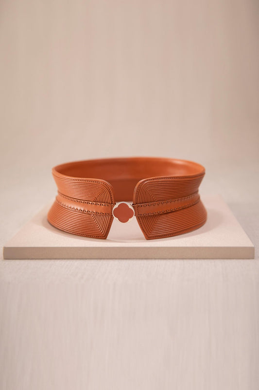 Leather Afreen Belt – Brown
