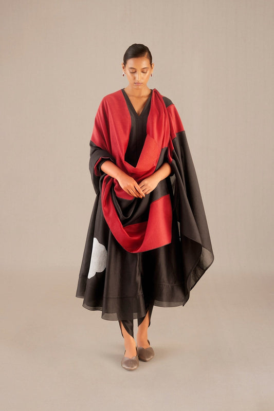 Chanderi Neziha Kurta Set – Red