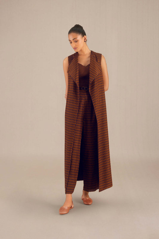 Silk Nisa Cape Set – Orange