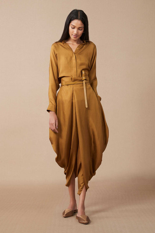 Silk Mehr Co-ord Set – Brown