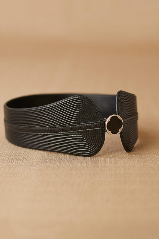 Faux Leather Ariana Belt – Black