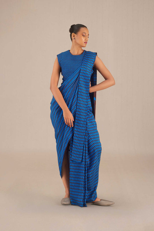 Silk Ainaz Saree – Blue