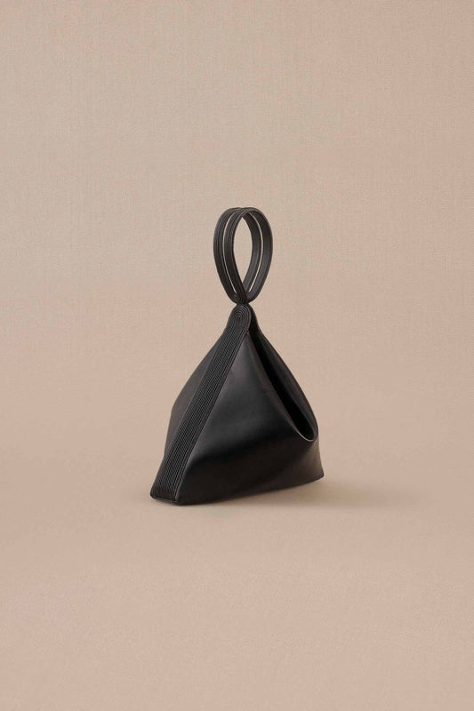 Faux Leather Aqida Bucket Bag – Black