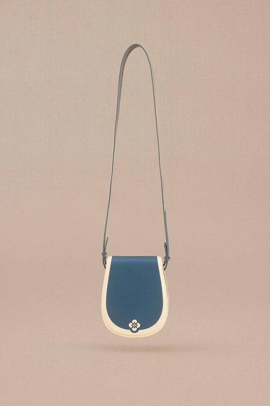 Faux Leather Izna Crossbody Bag – Blue