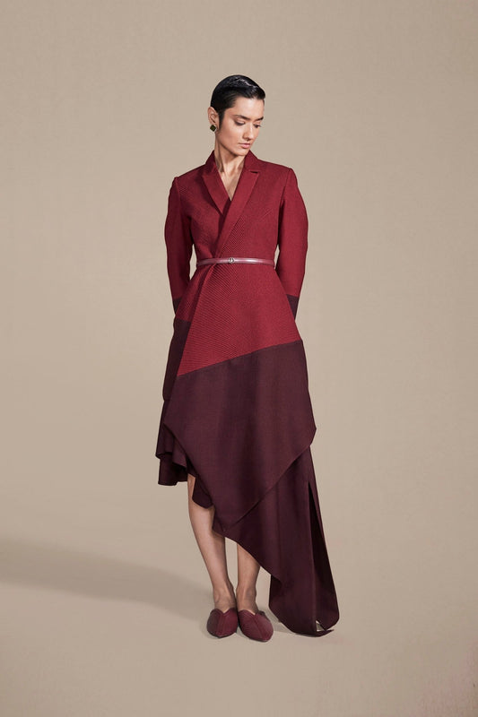 Wool Syrah Jacket Set – Red
