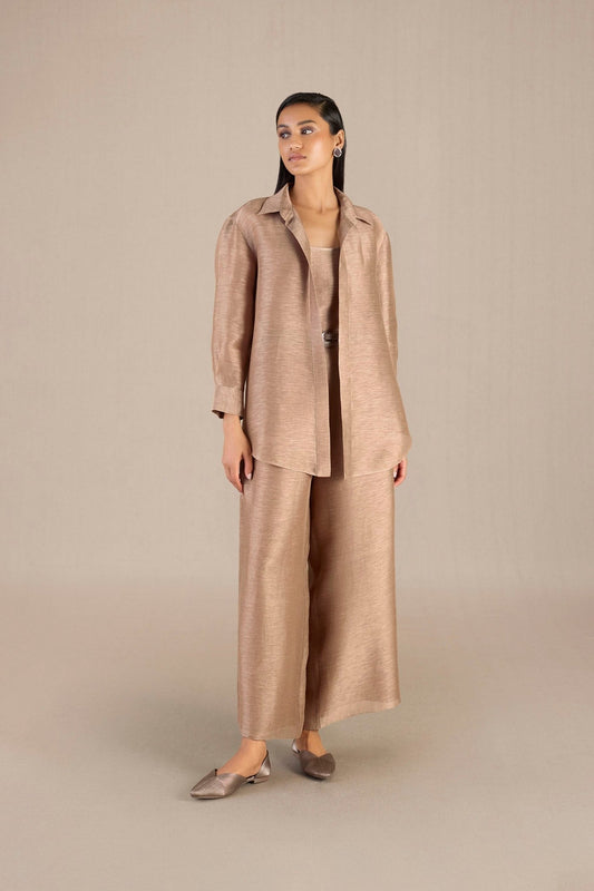 Linen Hyra Shirt Set – Brown