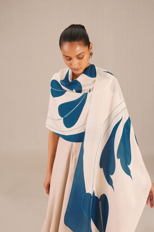 Silk Zaahira Scarf – Blue