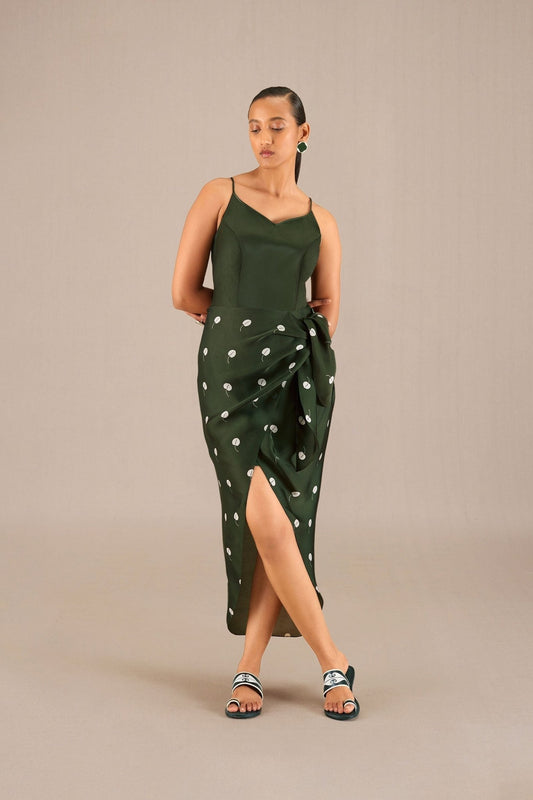 Organza Luna Leotard Set – Green
