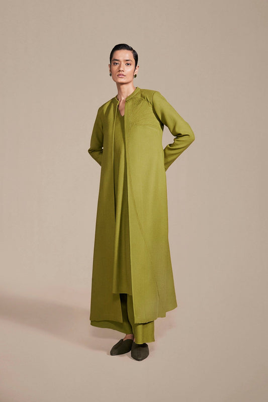 Wool Mirana Jacket Set – Green