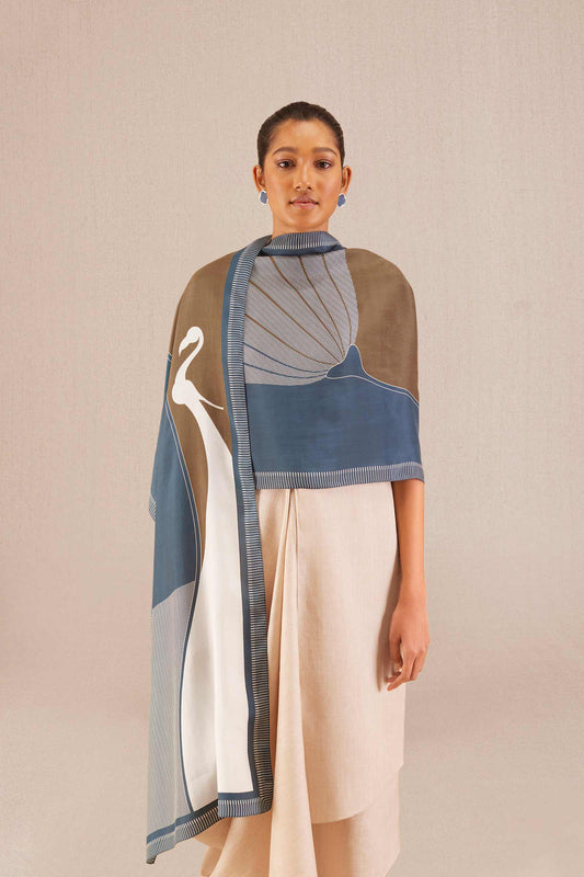 Silk Ruh Scarf – Blue
