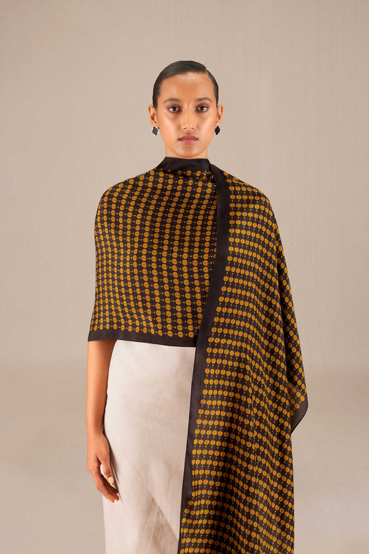 Silk Clara Scarf – Brown