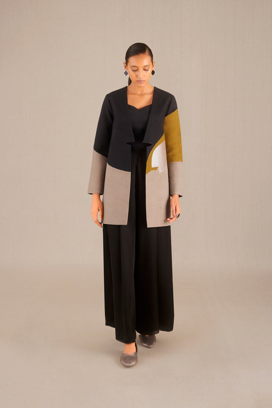 Chanderi Aanisah Jacket – Black
