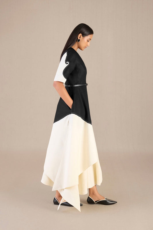 Linen Safa Jacket Set – Black