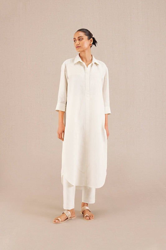 Linen Anisa Tunic Set – Ivory