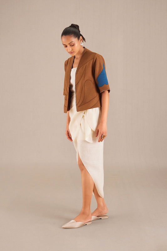 Linen Sabaah Jacket – Brown