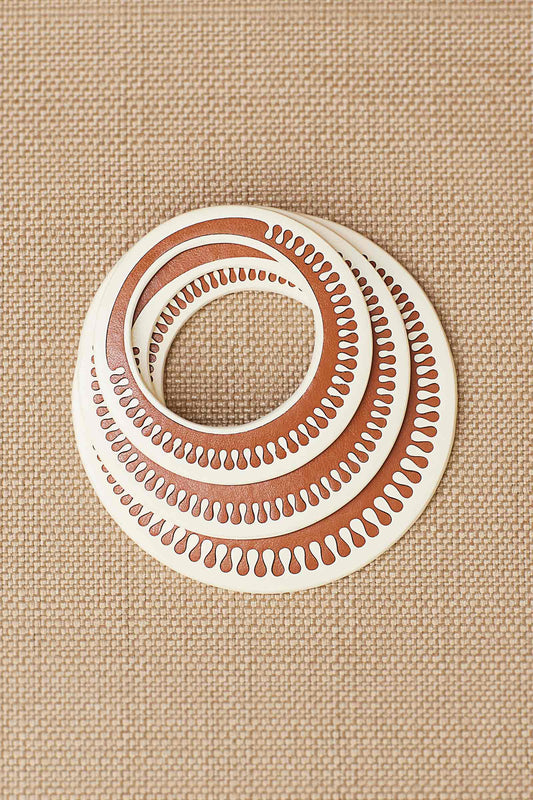 Faux Leather Ivaana Bangle – Orange