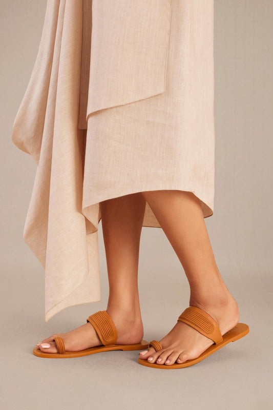 Faux Leather Eden Slip-ons – Beige