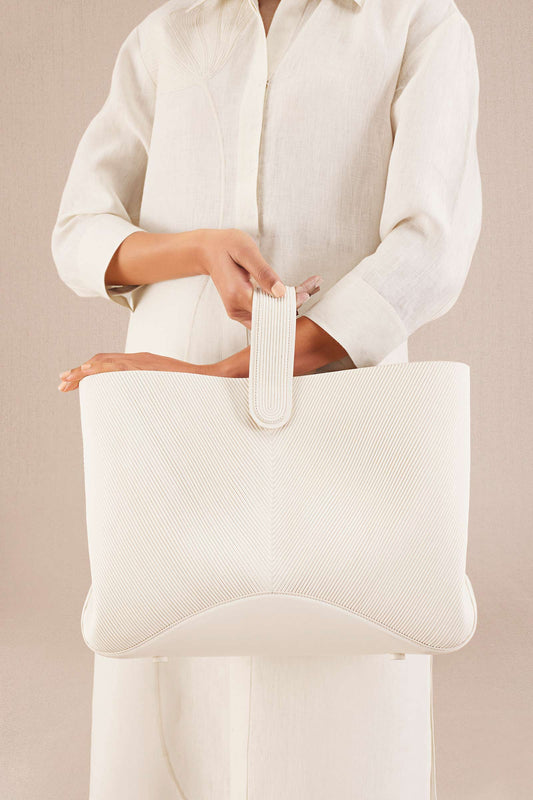 Faux Leather Saniah Bag – Ivory