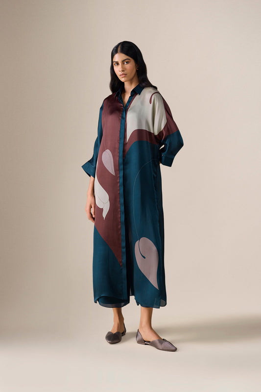 Organza Silfira Tunic Set – Blue
