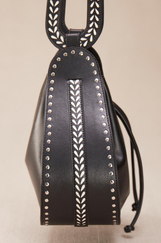 Leather Safeena Bucket Bag – Black