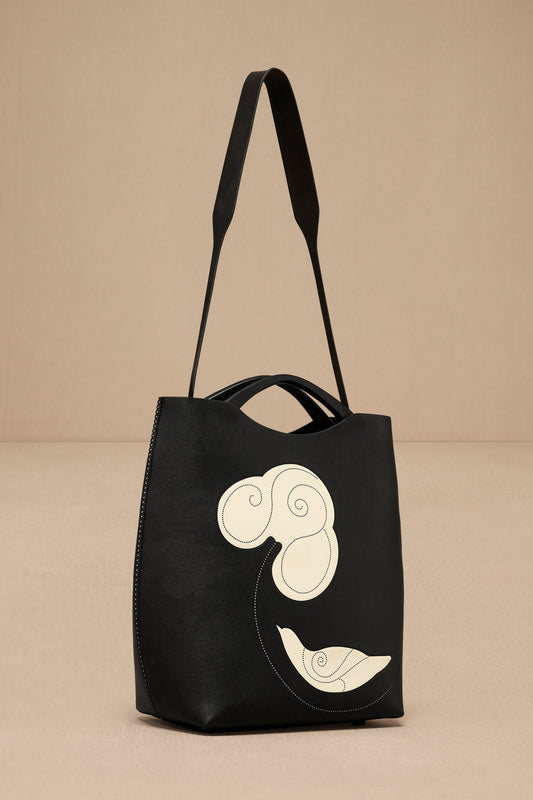 Faux Lether Dilmeet Tote Bag – Black