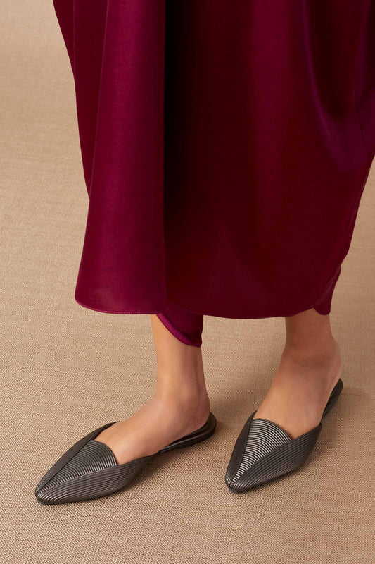 Faux Leather Ninah Mules – Metallics