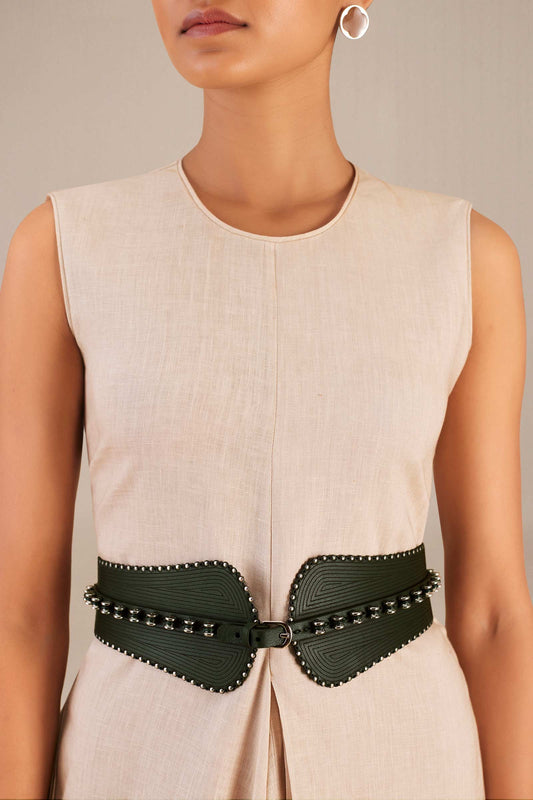 Leather Faye Belt – Green