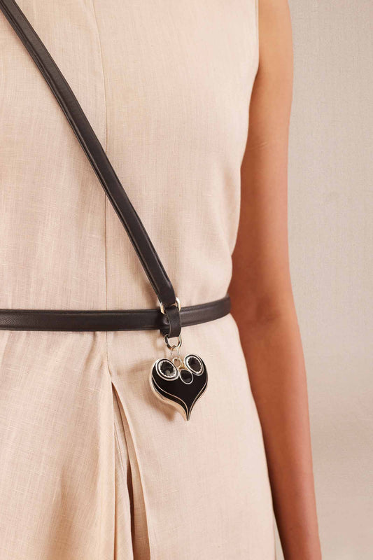 Faux Leather Aisha Belt – Black