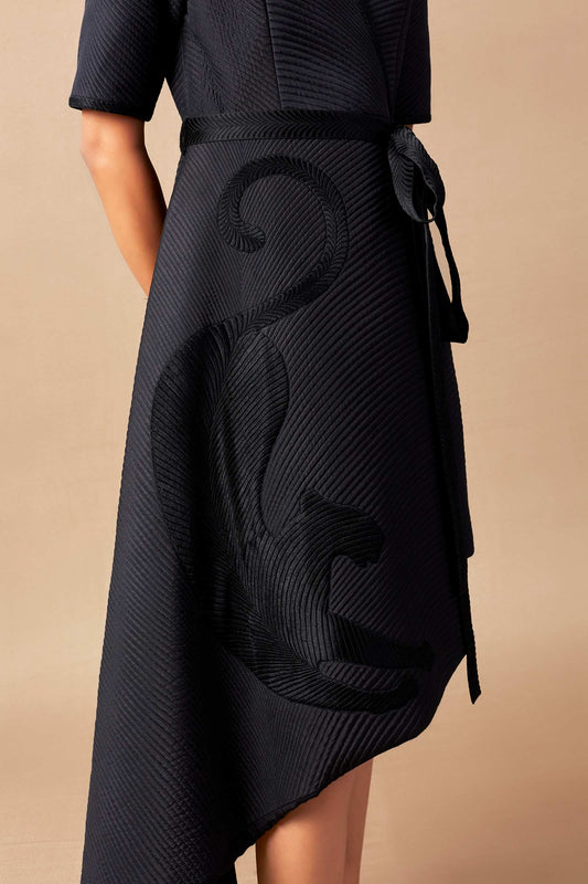 Silk Nora Jacket Dress – Black