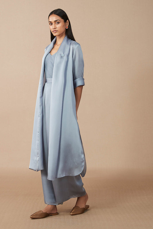 Organza Aileen Throw Set – Blue