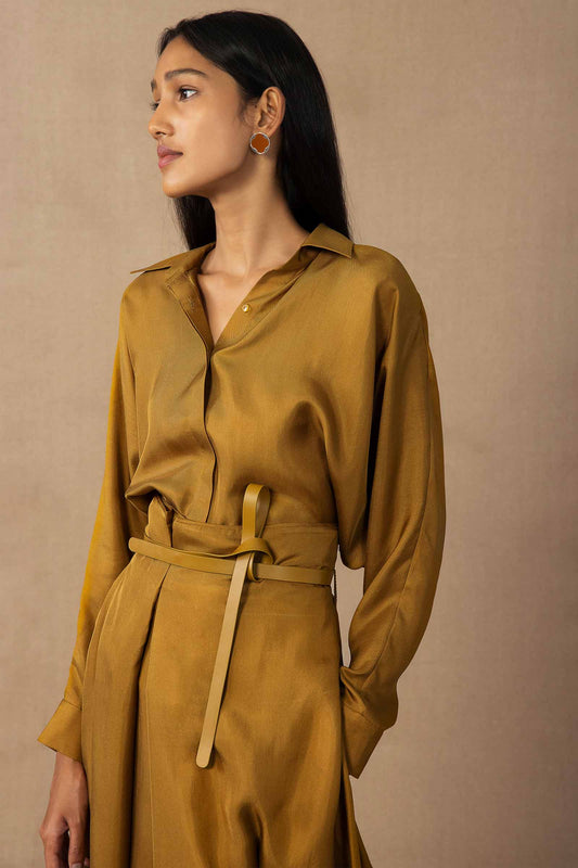 Silk Mehr Co-ord Set – Brown