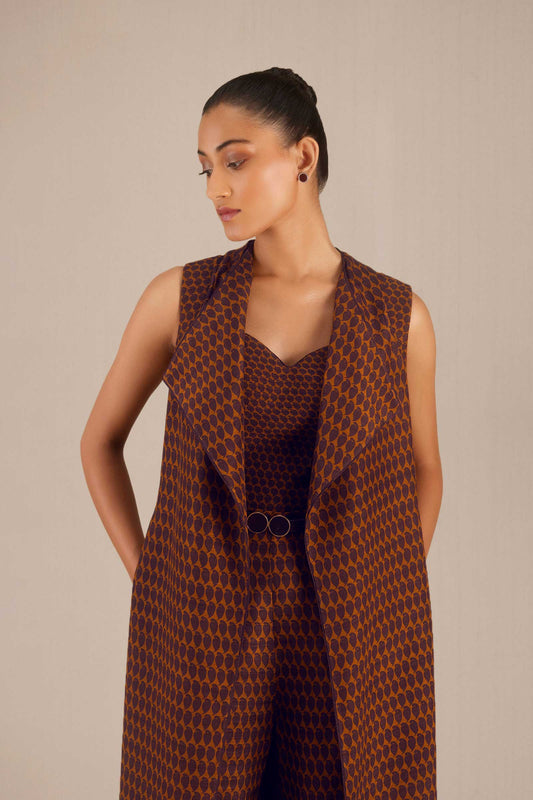 Silk Nisa Cape Set – Orange