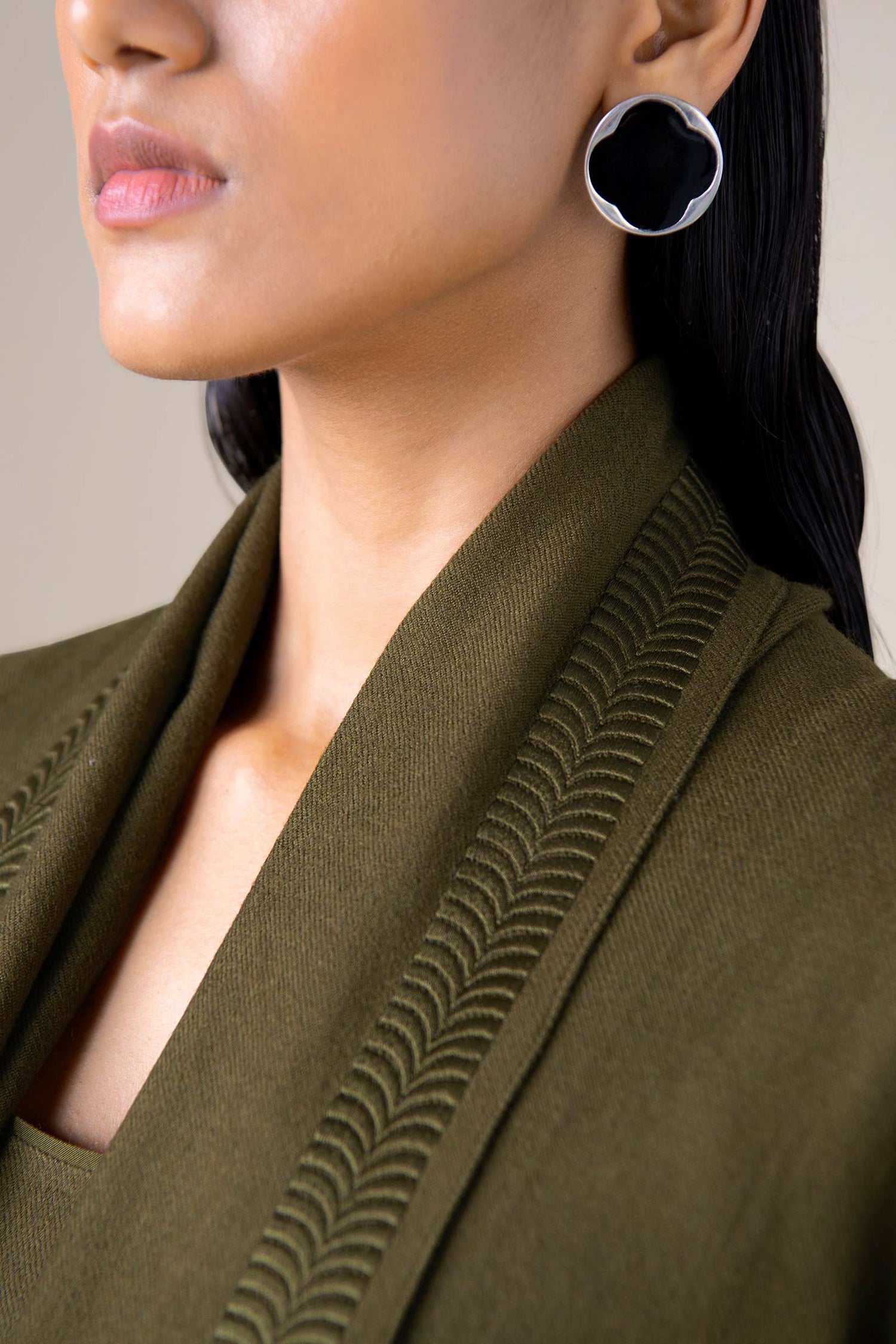  Wool Samiah Cape – Green
