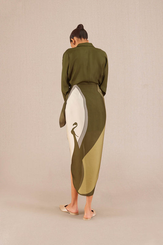 Silk Nasreen Co-ord Set – Green