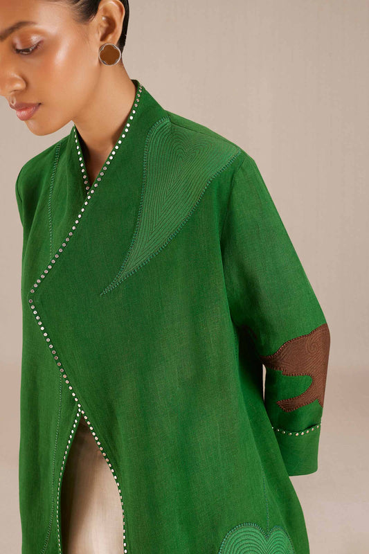 Linen Firuzeh Jacket – Green