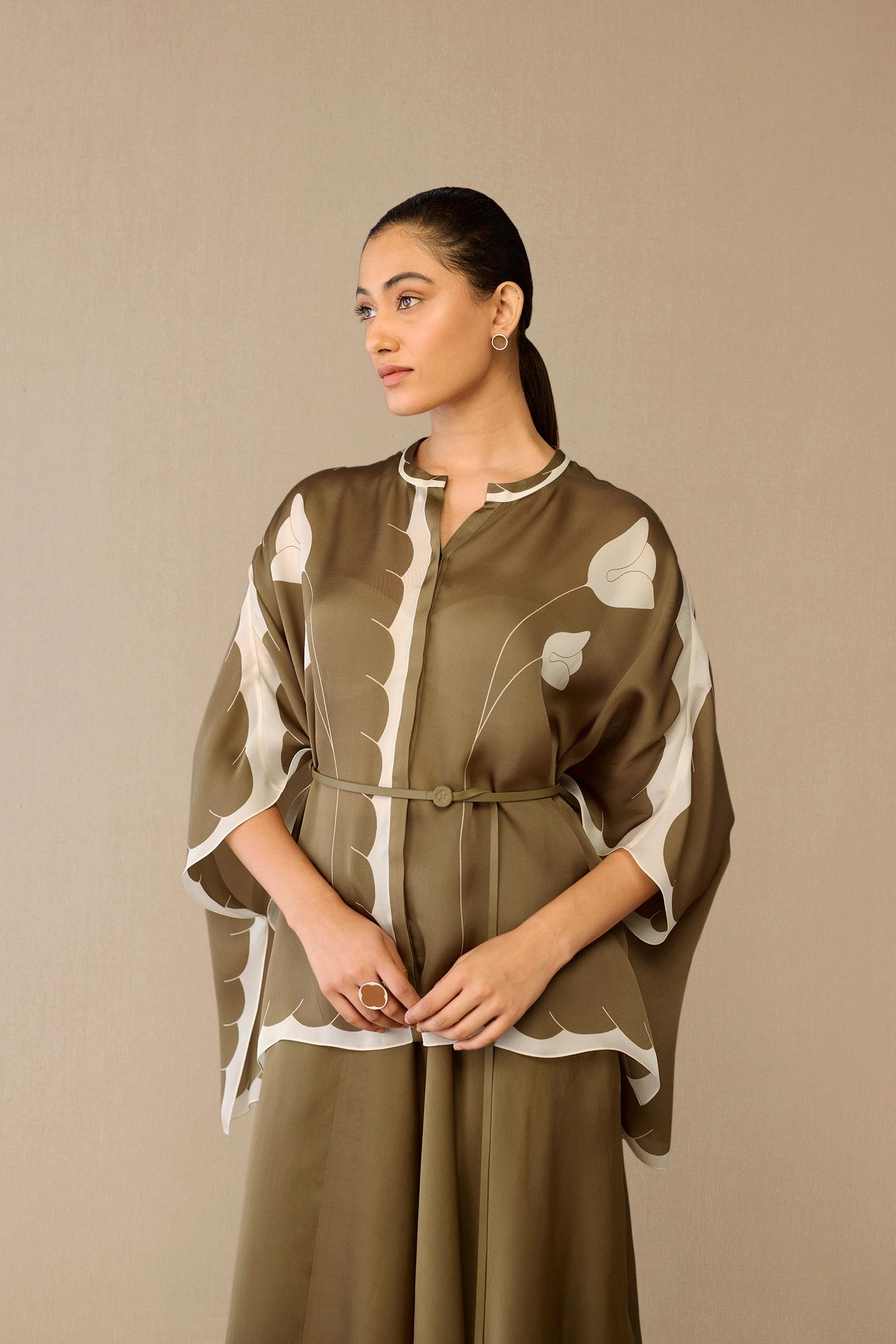  Organza Refa Shirt Set – Grey