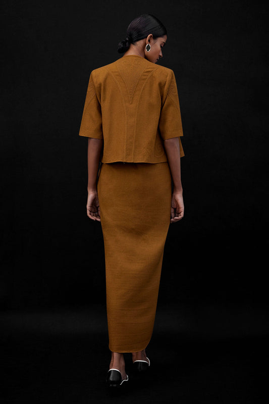 Wool Karimah Co-ord Set – Brown