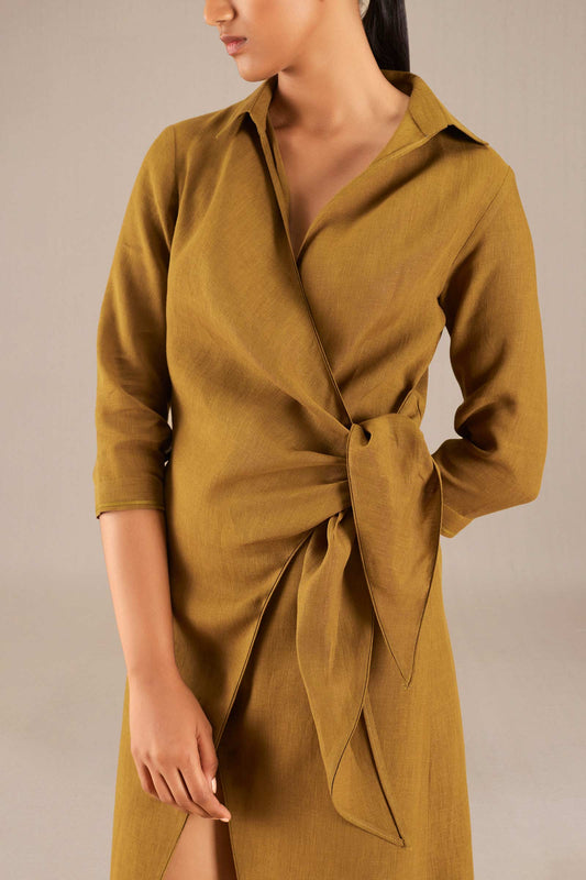 Linen Isla Dress – Yellow