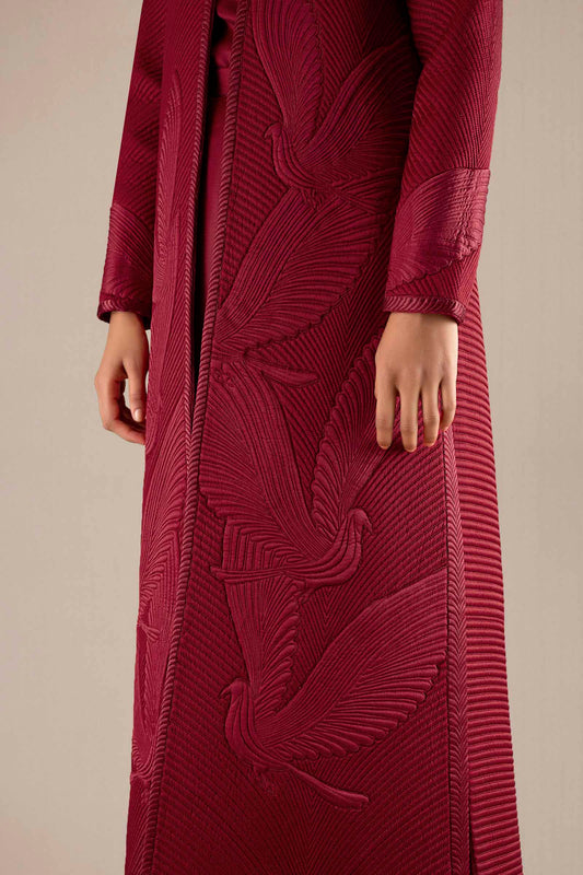 Silk Nia Jacket Set – Red
