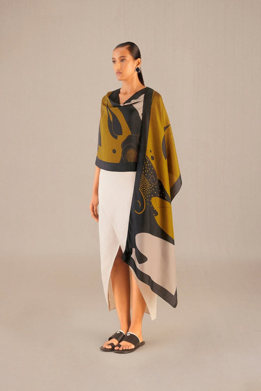 Silk Naeem Scarf – Yellow