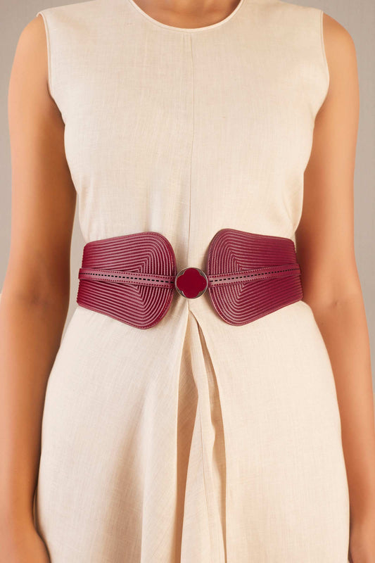 Faux Leather Ariana Belt – Red